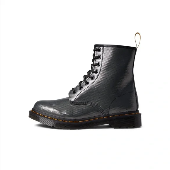 Dr Martens VEGAN 1460 METALLIC EMBOSS LACE UP BOOTS - NO BOX - Picture 6 of 11